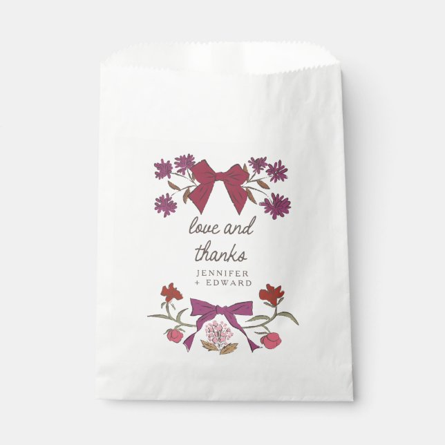 Sacolinha Arcos magenta e Boho Wedding (Frente)