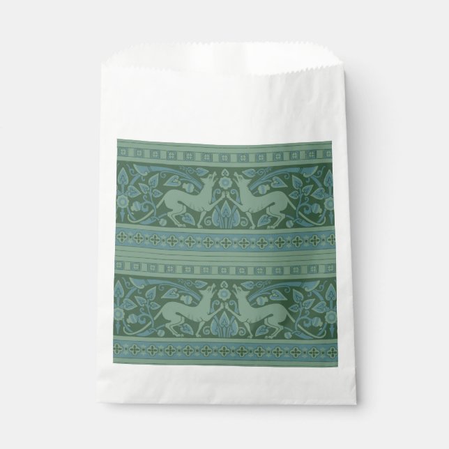 Sacolinha Art Deco Nouveau Cão Natureza Padrão Animal (Frente)