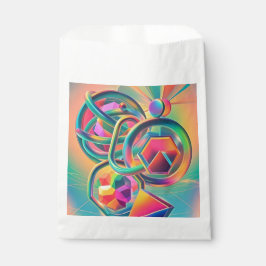 Sacolinha Arte abstrata colorida, vibrante e caprichosa