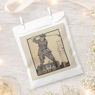 Sacolinha Arte Ilustrativa de Golfe Vintage de Edward Penfie