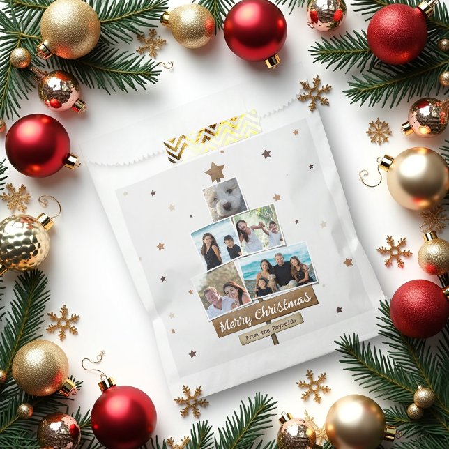 Sacolinha Árvore de Natal de Madeira russa | 5 Colagem de Fo (Criador carregado)