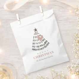 Sacolinha Árvore de Natal em Forma de Coração Minimalista Mo