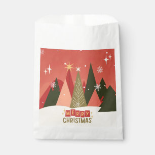 Sacolinha Árvore de Natal Merry Retro/Vintage