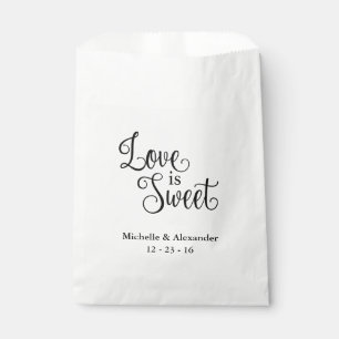 Sacolinha As bolsas do favor do casamento - o amor é doce
