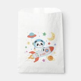 Sacolinha Astronauta azul e laranja Panda