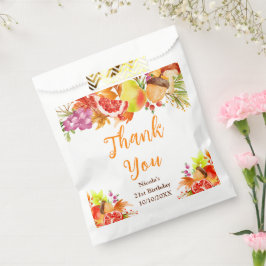 Sacolinha Autumn Fall Harvest Birthday Thank You