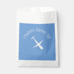 Sacolinha Avião personalizado azul