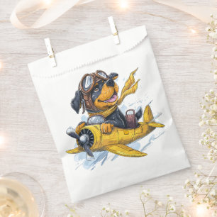 Sacolinha Avião-piloto de cães rottweiler