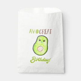 Sacolinha Avo excelente aniversário kawaii mão desenhada aba