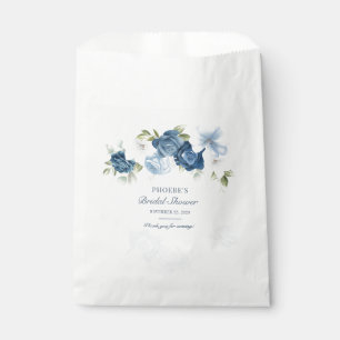 Sacolinha Azul Empoeirado Floral Bloom Eucalipto Suculenta