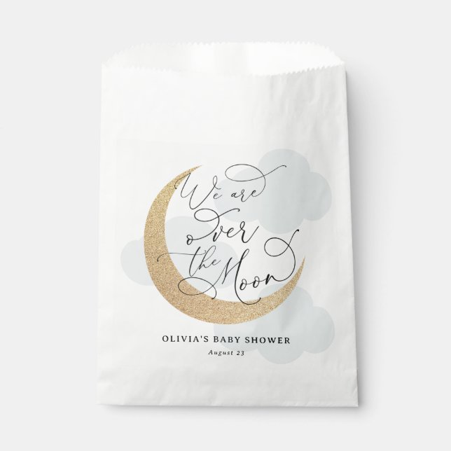 Sacolinha Azul sobre o Chá de fraldas da Lua (Frente)