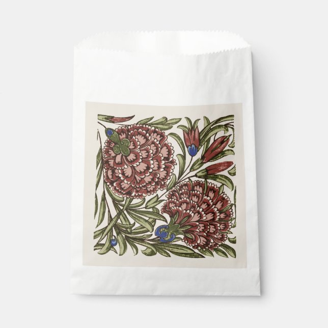 Sacolinha Azulejo Flor de Cravo Arte Antigo Rústico De Morga (Frente)