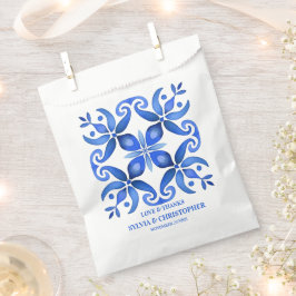 Sacolinha Azulejos Blue Talavera vintage casamento mexicano