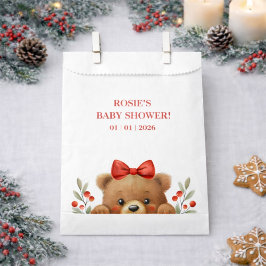 Sacolinha Baby Bear And Rowan Berries Baby Shower