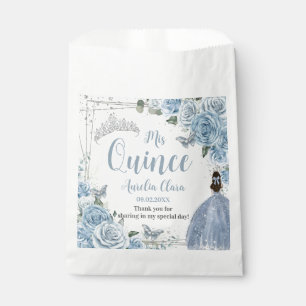 Sacolinha Baby Blue Floral Princess Silver Quinceañera 16 15