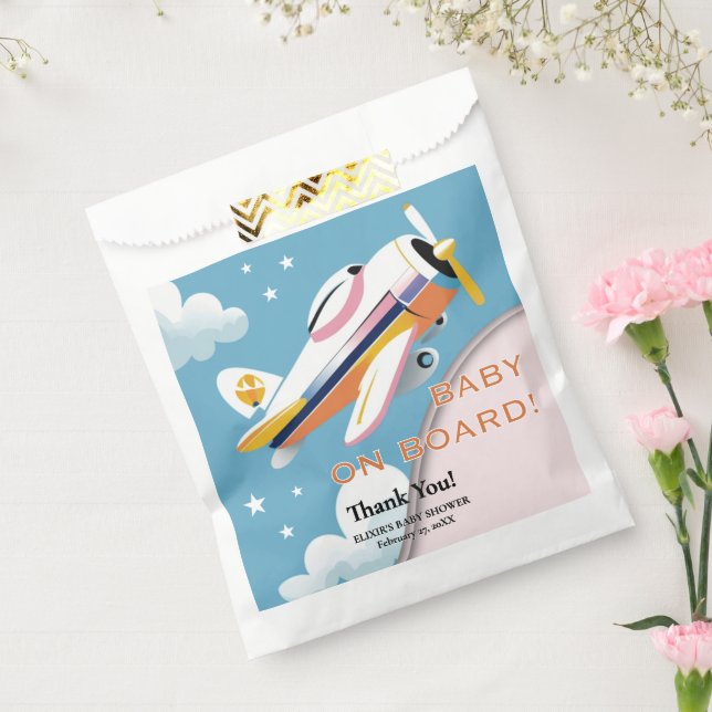 Sacolinha Baby on Conselho Modern Aviation Airplane Chá de f (Selado)