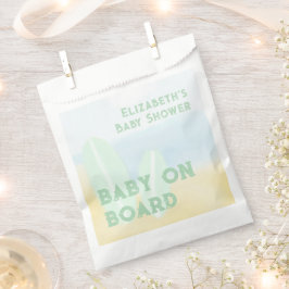 Sacolinha Baby On Conselho Surfing Beach Watercolor Chá de f