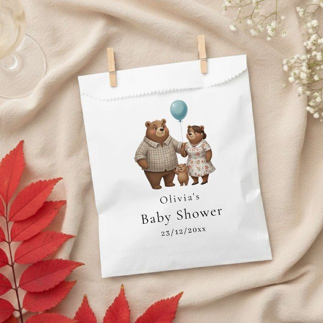 Sacolinha Baby Shower for Boy – Blue Balloon Teddy Bear  (Criador carregado)