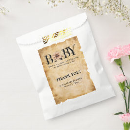 Sacolinha Baby Vintage Chá de fraldas de Monograma Floral