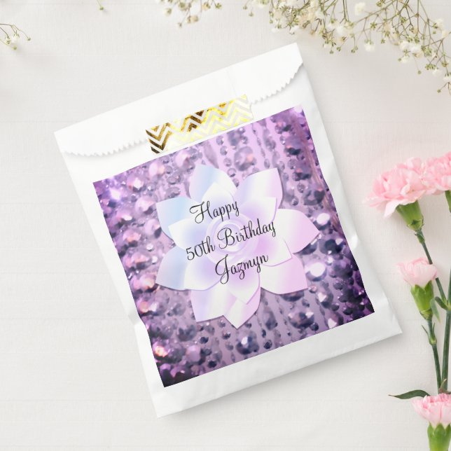 Sacolinha Bag de Aniversário Púrpura e Rosa (Selado)