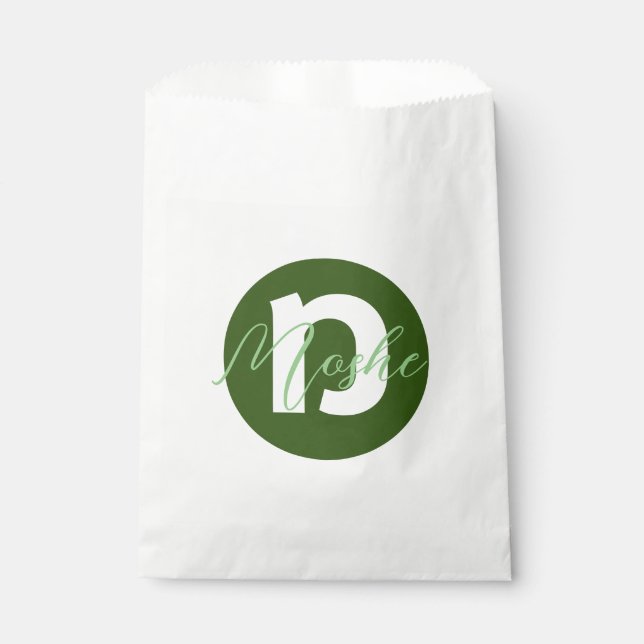 Sacolinha Bag de Favor de Parte de Upsherin Personalizada (Frente)