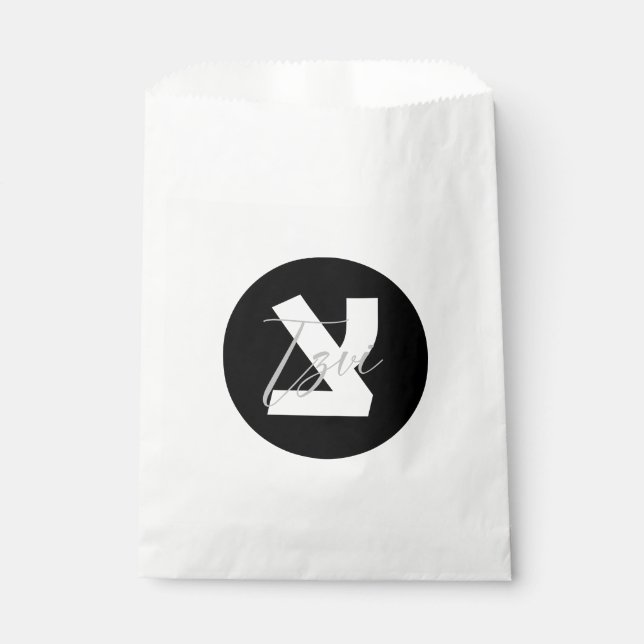 Sacolinha Bag de Favor de Parte de Upsherin Personalizada (Frente)