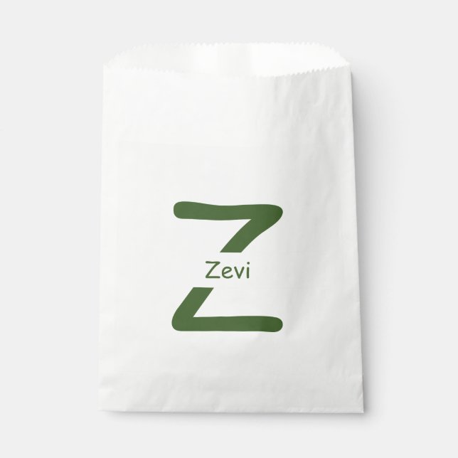 Sacolinha Bag de Favor de Parte de Upsherin Personalizada (Frente)