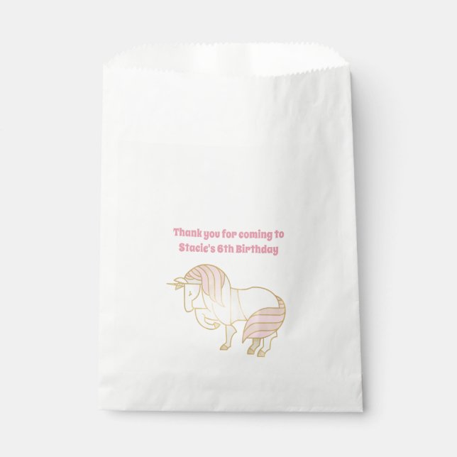 Sacolinha Bag de Favoritos de Festa de aniversário Personali (Frente)