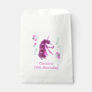 Sacolinha Bag de Favoritos de Festa de aniversário Unicorn