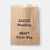 Bag de Favoritos de Papel KRAFT de Casamento Perso