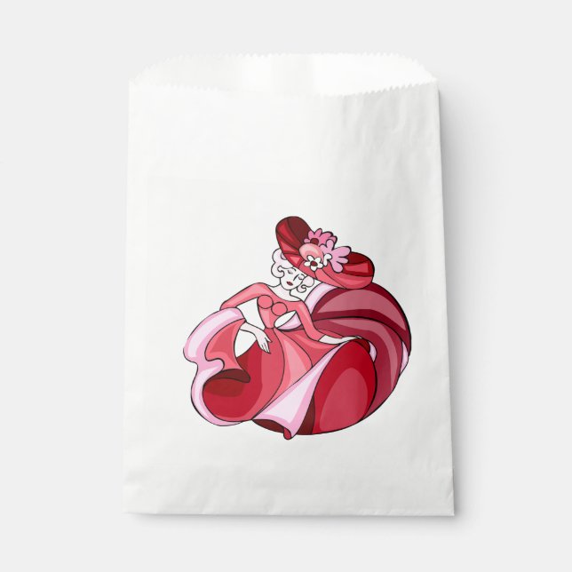 Sacolinha Bag Pink Dancing Favor Girl (Frente)