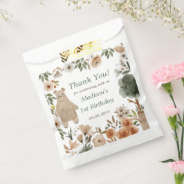 Sacolinha Bag primeiro aniversario De Animais Da Floresta Co