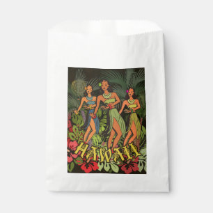 Sacolinha Bailarinas de Hula Havaianas Vintage Árvore de Pal