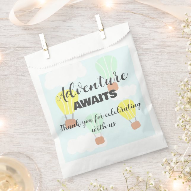 Sacolinha Balão de ar quente Sexo Chá de fraldas neutro (Cortado)