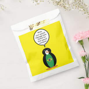 Sacolinha Bandeira Brasileira Ms Penguin Personalizada Fala 