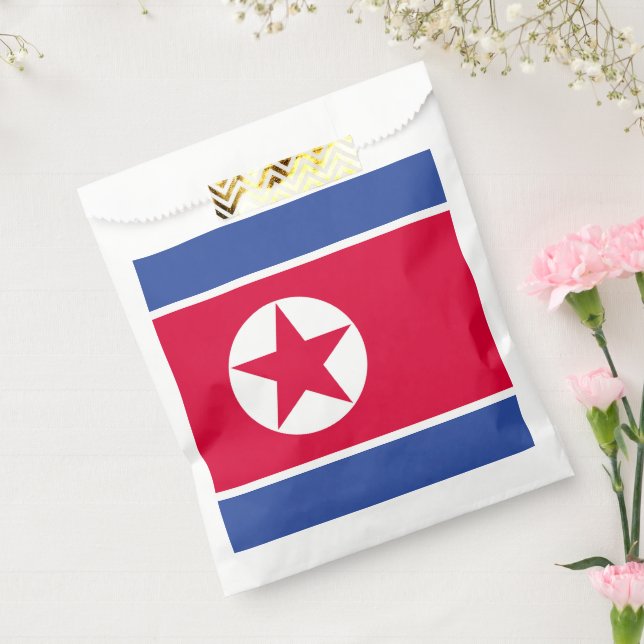 Sacolinha Bandeira da Coreia do Norte (Selado)