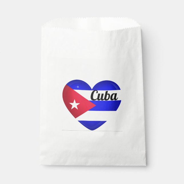 Sacolinha Bandeira do Coração de Cuba (Frente)