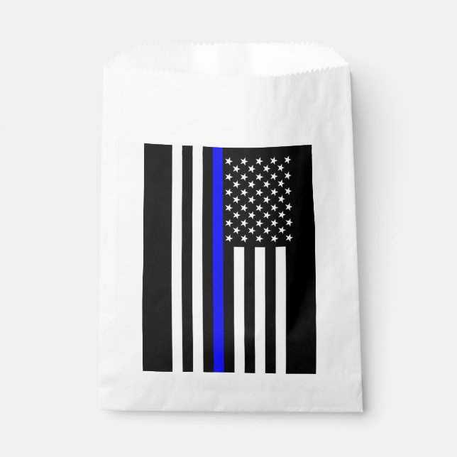 Sacolinha Bandeira dos EUA Thin Blue Line Memorial Simbólico (Frente)