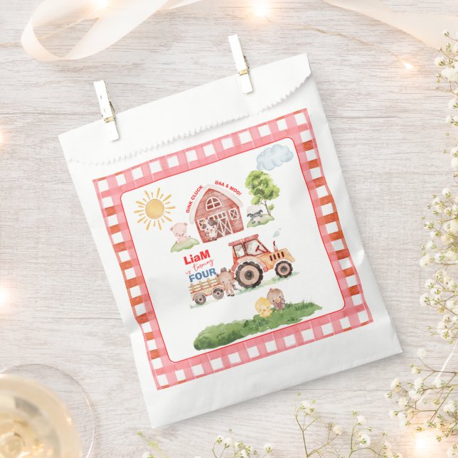 Sacolinha Barnyard Fun Any Age Birthday (Cortado)