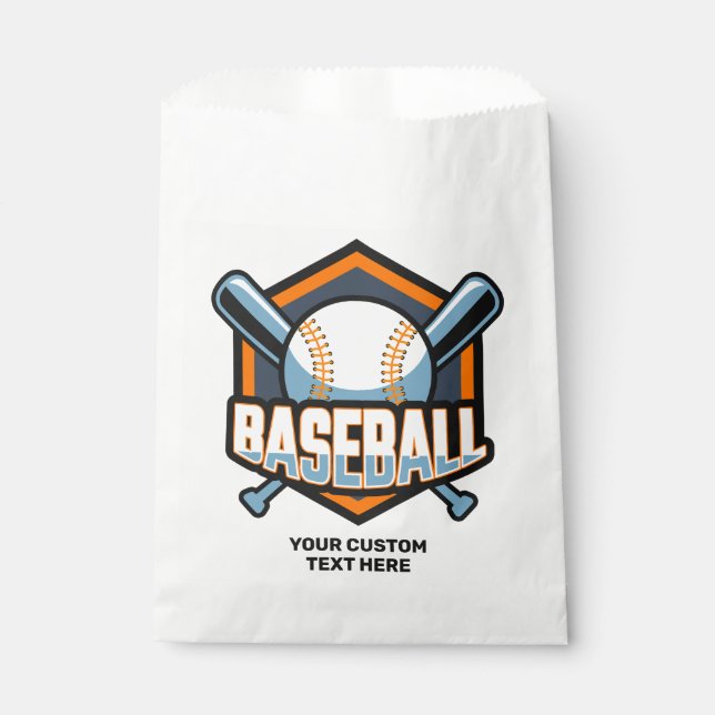 Sacolinha Basebol com Texto e Cor Personalizados (Frente)