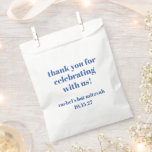 Sacolinha Bat Mitzvah, Cuja Bata Costura Azul De Marinha Bol<br><div class="desc">Tipografia Negra Fora De Marfim Azul Fora De Cuta Personalizada Bat Mitzvah Obrigado A Favor Das Bolsas</div>