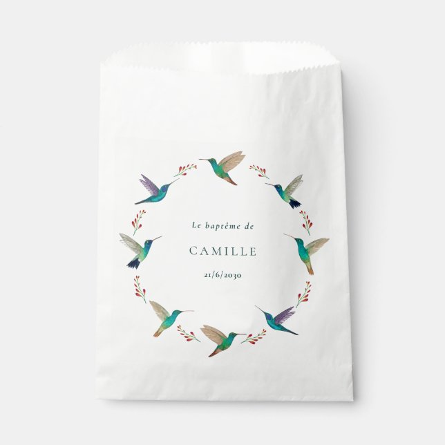 Sacolinha Batismo de Beija-flor (Frente)