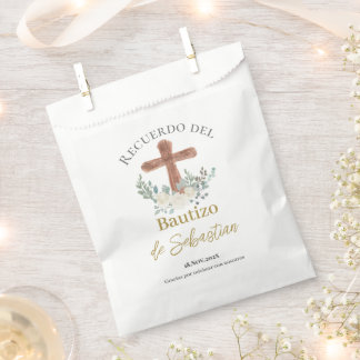 Sacolinha Batismo floral branco