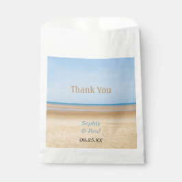 Sacolinha Beach Wedding Obrigado Por Favor Bolsas