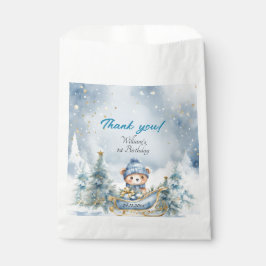 Sacolinha Bear Natal Um Primeiro Aniversário Inverno