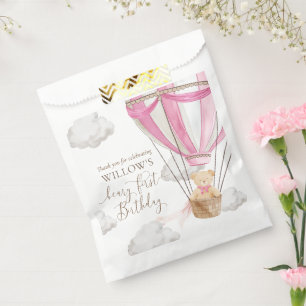 Sacolinha Beary First Teddy Bear Hot Air Balloon Aniversário