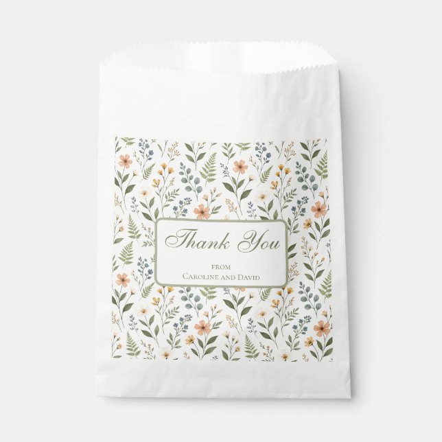 Sacolinha Beautiful Neutral Wildflowers Earthy Natural (Frente)