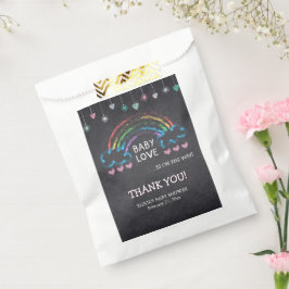 Sacolinha Bebê Amor Corações Chalkboard & Chá de fraldas Rai