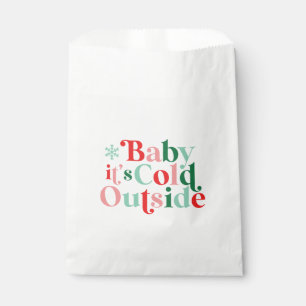 Sacolinha Bebê Boho Está Frio Lá Fora Natal fonte retrô