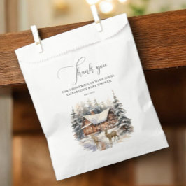 Sacolinha Bebê da neve do inverno Está frio lá fora Obrigado